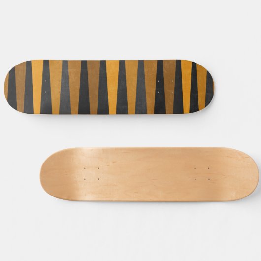Geometric Black Yellow Persoonlijk Skateboard (Horizontaal)