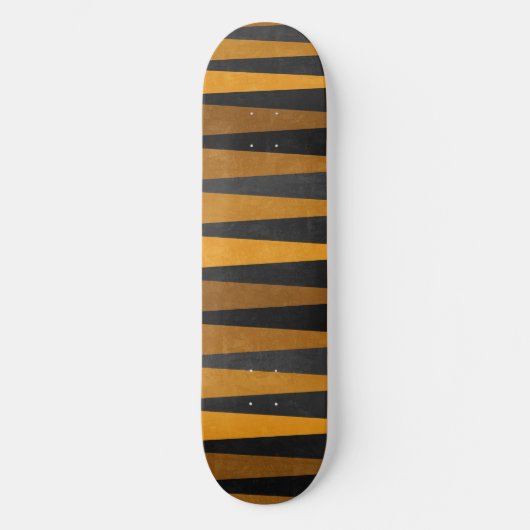 Geometric Black Yellow Persoonlijk Skateboard (Voorkant)