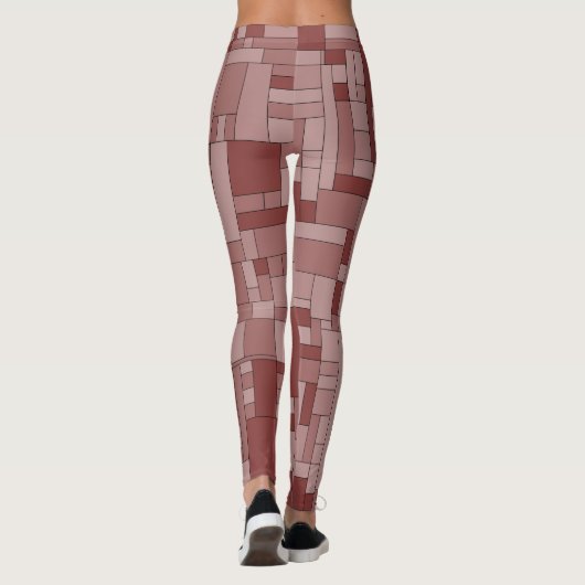 Geometric Blocks , seamless abstract texture Leggings (Achterkant)