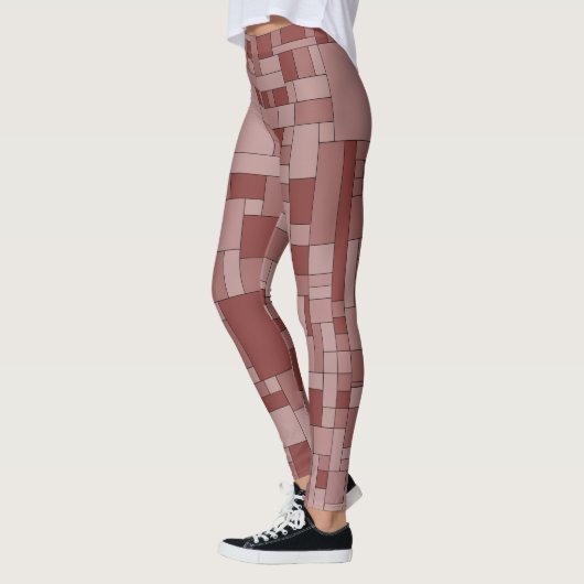Geometric Blocks , seamless abstract texture Leggings (Links)