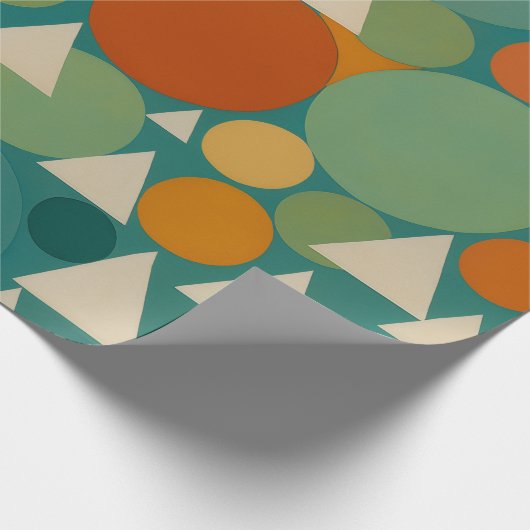 Geometric Bloom - Circles and Triangles in Harmony Cadeaupapier (Hoek)