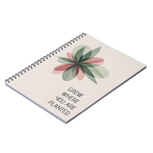 Geometric Bloom Modern Cover Art Notitieboek (Linkerzijde)