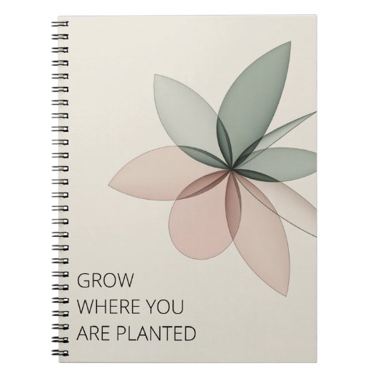 Geometric Bloom Modern Cover Art Notitieboek (Voorkant)
