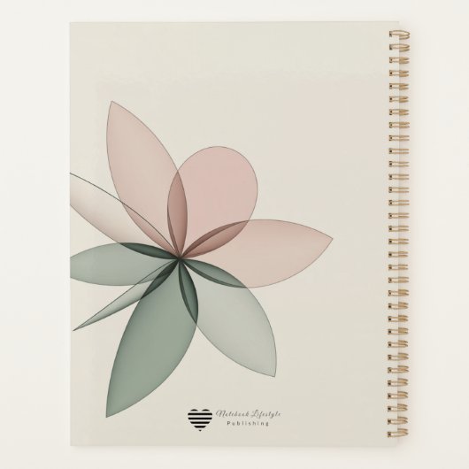 Geometric Bloom Modern Cover Art Planner (Achterkant)