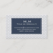 Geometric blue and white light visitekaartje (Voorkant)