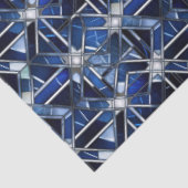 Geometric Blue Art Deco Tissuepapier (Detail)