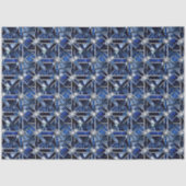Geometric Blue Art Deco Tissuepapier (Voorkant)
