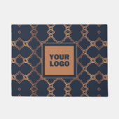 Geometric Blue Company Logo Deurmat (Voorkant)