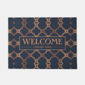 Geometric Blue Company Name, Welcome Deurmat (Voorkant)