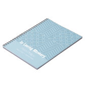 Geometric Blue Memorial Service Funeral Guest Book Notitieboek (Linkerzijde)