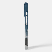 Geometric Blue & White Chevron Hexagon Phone Case (Achterkant / Links)