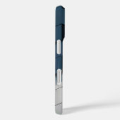 Geometric Blue & White Chevron Hexagon Phone Case (Achterkant / Rechts)