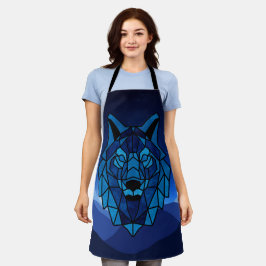 Geometric Blue Wolf Schort