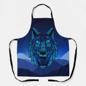 Geometric Blue Wolf Schort (Voorkant)