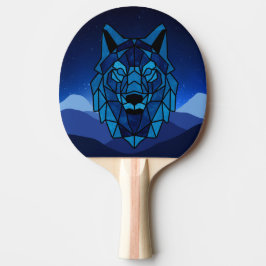 Geometric Blue Wolf Tafeltennisbatje