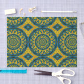 Geometric Blue & Yellow Sun  Tribal Ethnic Tissuepapier (Craft)