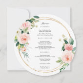 Geometric Blush Circle Menu Kaart (Voorkant)