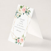 Geometric Blush Deel het liefdesbord Kaart (Voorkant)