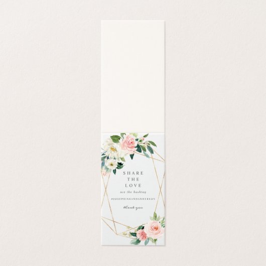 Geometric Blush Deel het liefdesbord Kaart (Buitenkant ongevouwen)