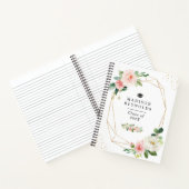 Geometric Blush Floral Afstuderen Guestbook Notitieboek (Binnen)