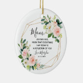 Geometric Blush Floral Moeder van de Bride Keramisch Ornament (Rechts)