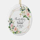 Geometric Blush Floral Zal je mijn god zijn Keramisch Ornament (Rechts)