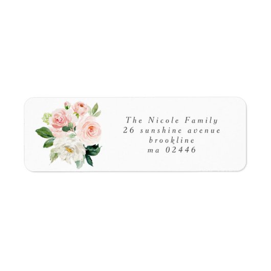 Geometric Blush Return Address Labels (Voorkant)