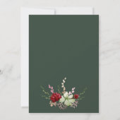 Geometric Boho Wildflower Donk Green Baby shower Kaart (Achterkant)