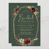 Geometric Boho Wildflower Donk Green Vrijgezellenf Kaart (Voorkant / Achterkant)