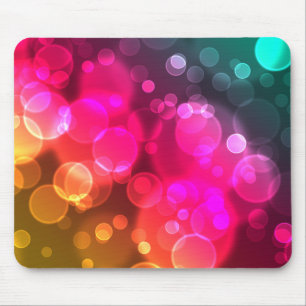 Geometric Bokeh Bubbles Mousepad Muismat