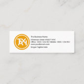 Geometric Bold Red Abstract Airplane Airport Taxi Mini Visitekaartje (Achterkant)