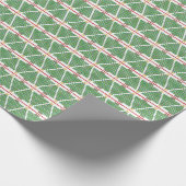 Geometric Bow Christmas Tree Wrapping Paper Cadeaupapier (Hoek)