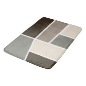 Geometric Brown, Taupe, Grey and Ivory Badmat (Gekanteld)