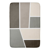 Geometric Brown, Taupe, Grey and Ivory Badmat (Voorkant Verticaal)