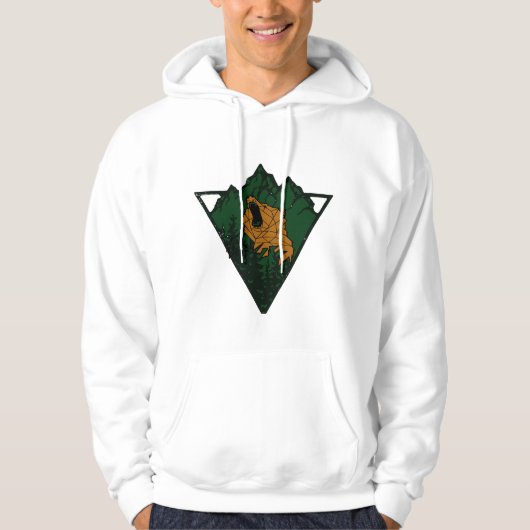 Geometric Brullende Beer Berg Sweatshirt (Voorkant)