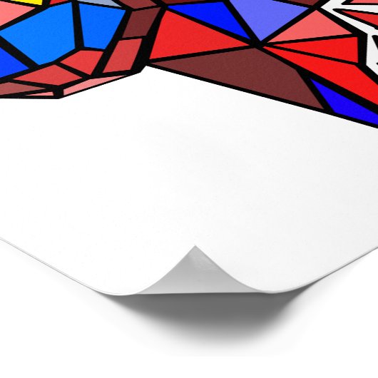 Geometric Bull Shapes Poster (Hoek)