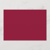 Geometric Burgundy Boho Floral Wedding Reception Informatiekaartje (Achterkant)