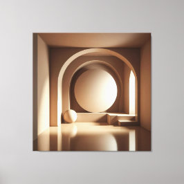 Geometric Calm – Minimalist Architecture Canvas Afdruk