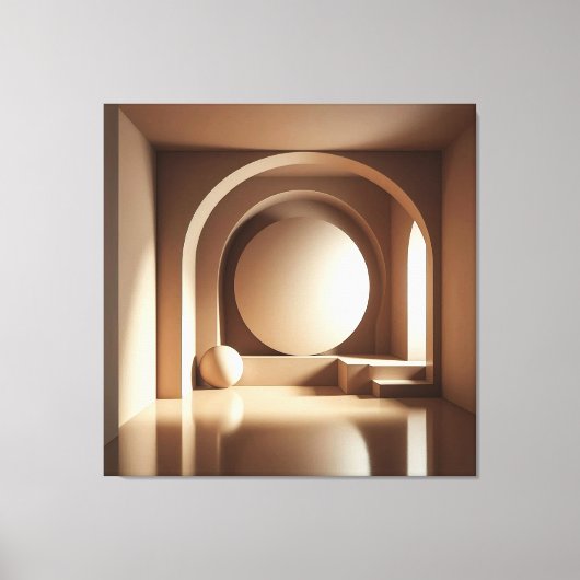 Geometric Calm – Minimalist Architecture Canvas Afdruk (Voorkant)