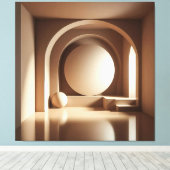 Geometric Calm – Minimalist Architecture Canvas Afdruk (Insitu (Houten vloer))