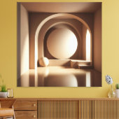 Geometric Calm – Minimalist Architecture Canvas Afdruk (Insitu (Woonkamer))