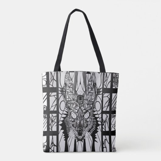 Geometric Canine Tote Bag (Achterkant)