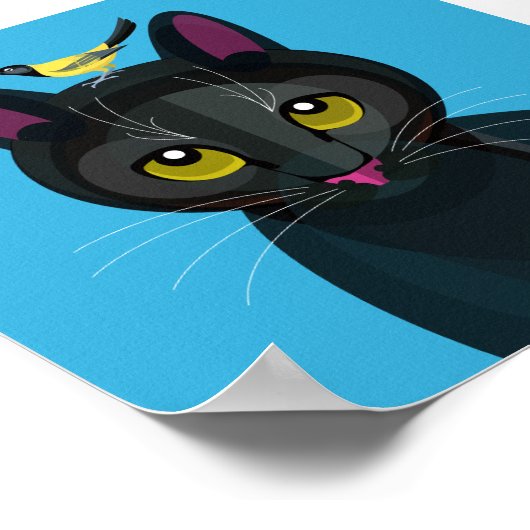 Geometric Cat illustration Poster (Hoek)