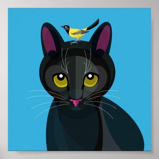 Geometric Cat illustration Poster (Voorkant)