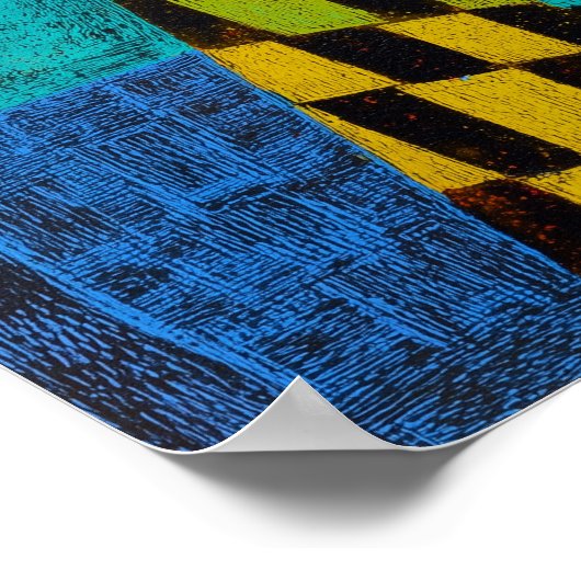 Geometric Cats – Bold, Bright and Playful Poster (Hoek)