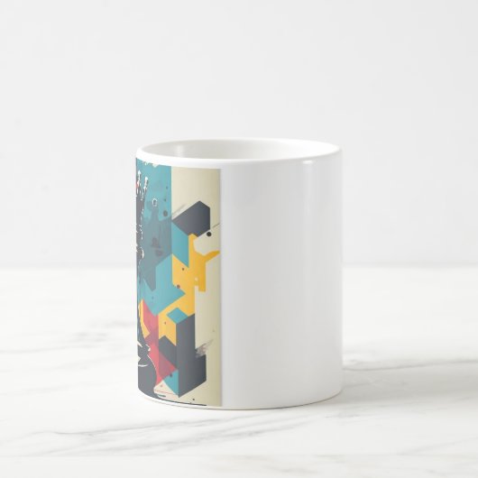 Geometric Chess King Coffee Mok – vet en kleurrijk (Center)