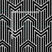Geometric Chevron Art Deco Style Stof (Delen)