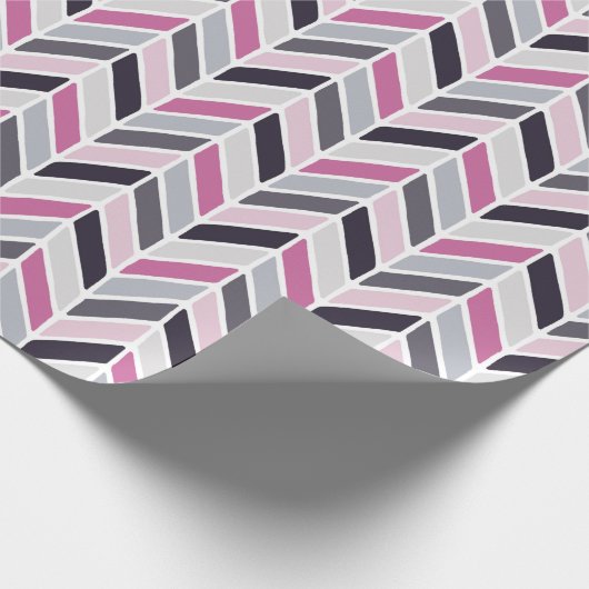 Geometric Chevron Pattern Cadeaupapier (Hoek)