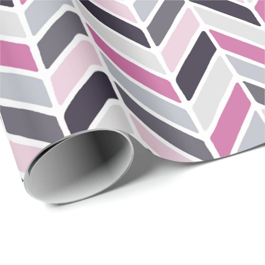 Geometric Chevron Pattern Cadeaupapier (Rol Hoek)