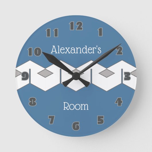 Geometric Chevron Ronde Klok (Voorkant)